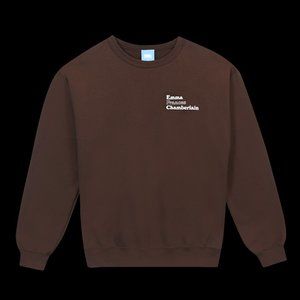 NEW Emma Chamberlain brown crewneck size S